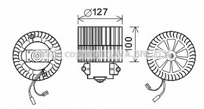 AVA QUALITY COOLING ol8633 -  Электродвигатель, вентиляция салона
